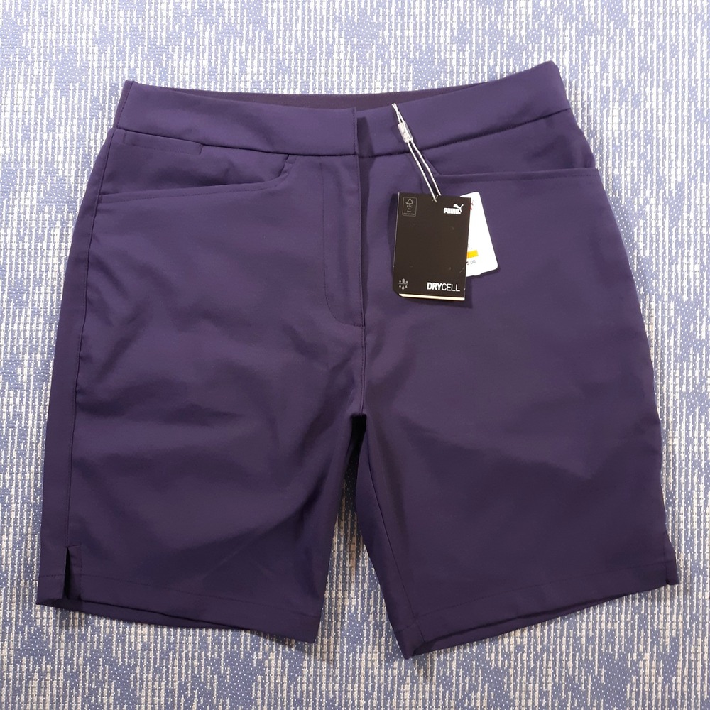 PUMA Golf Pounce Bermuda Shorts Womens Small Inseam 7.5 Indigo NEW